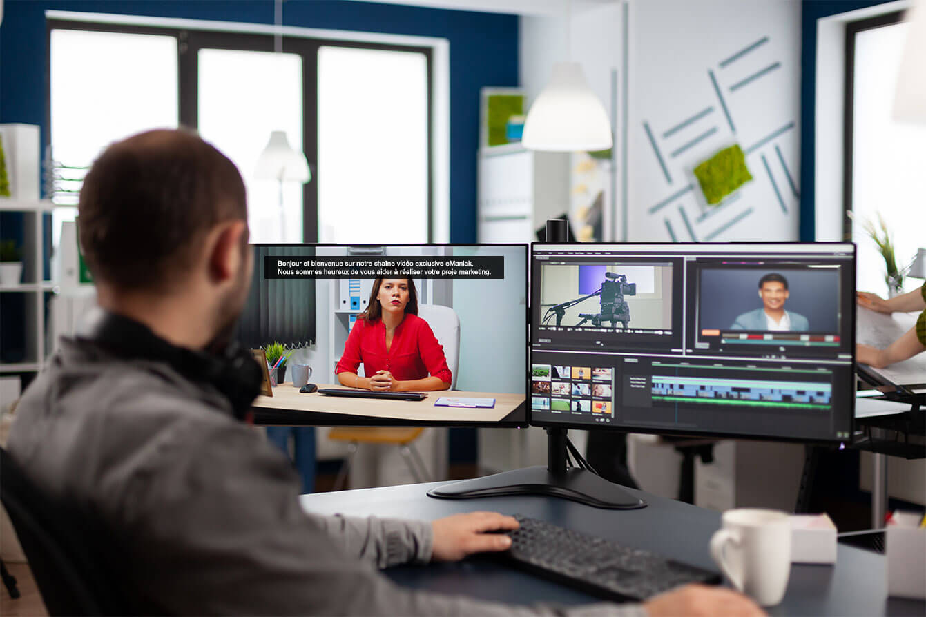 Post-production vidéo pour campagnes marketing Monteur vidéo en pleine post-production marketing